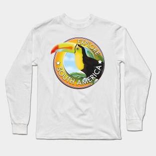 Explore South America vintage logo Long Sleeve T-Shirt